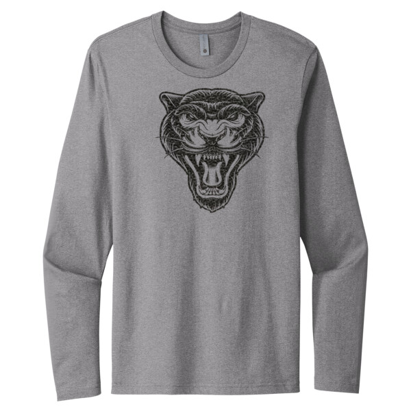 Panther1 (Black) - Unisex Premium Cotton Long Sleeve T-Shirt Thumbnail