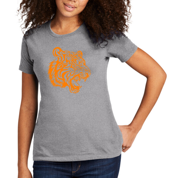 Tiger Face (orange) - Women's Premium Cotton T-Shirt Thumbnail