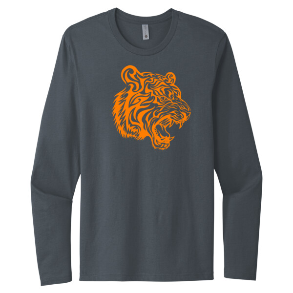 Tiger Face (orange) - Unisex Premium Cotton Long Sleeve T-Shirt Thumbnail