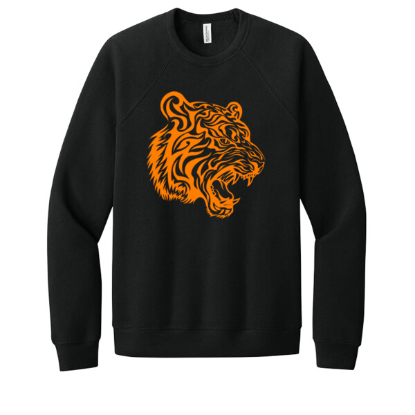 Tiger Face (orange) - Unisex Premium Fleece Crew Sweatshirt Thumbnail