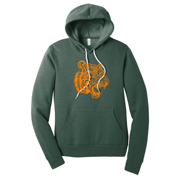 Tiger Face (orange) - Unisex Premium Fleece Pullover Hoodie Thumbnail