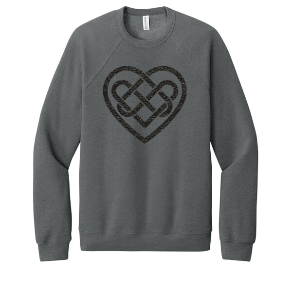 Celtic Heart 1 (Metallic Black) - Unisex Premium Fleece Crew Sweatshirt Thumbnail