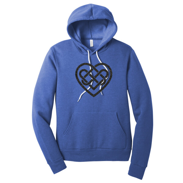 Celtic Heart 1 (Metallic Black) - Unisex Premium Fleece Pullover Hoodie Thumbnail