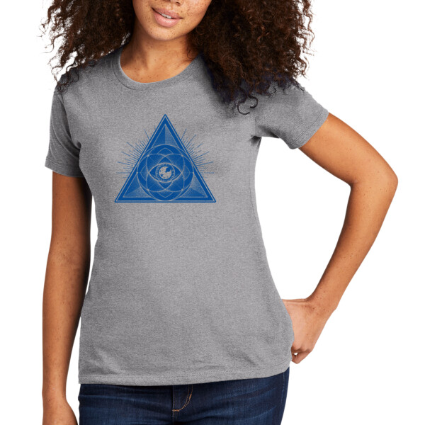 Sacred Geometry 1 (Navy)  - Women's Premium Cotton T-Shirt Thumbnail