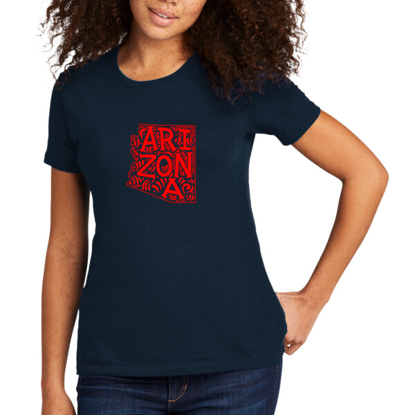 Arizona (Red) - Women's Premium Cotton T-Shirt Thumbnail