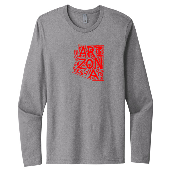 Arizona (Red) - Unisex Premium Cotton Long Sleeve T-Shirt Thumbnail