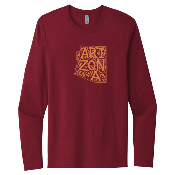 Arizona (Rust) - Unisex Premium Cotton Long Sleeve T-Shirt Thumbnail