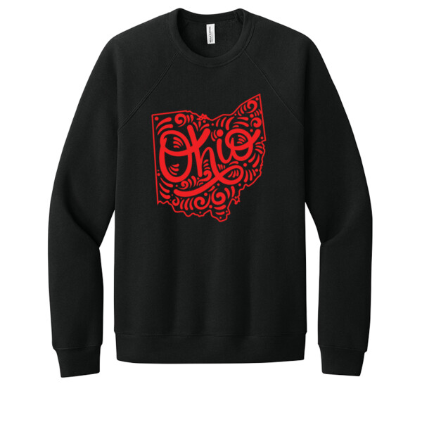 Ohio (Red) - Unisex Premium Fleece Crew Sweatshirt Thumbnail