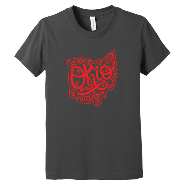 Ohio (Red) - Youth Premium Cotton T-Shirt Thumbnail