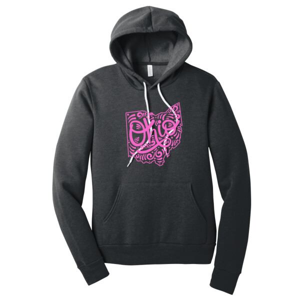 Ohio (Pink) - Unisex Premium Fleece Pullover Hoodie Thumbnail