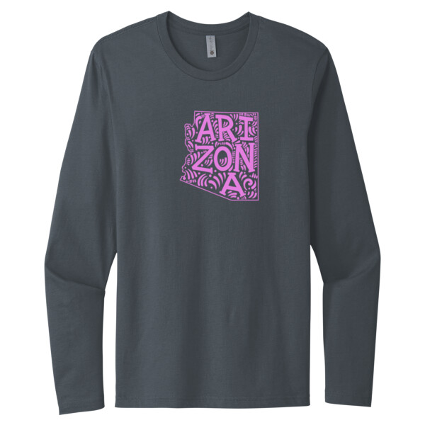 Arizona (Pink) - Unisex Premium Cotton Long Sleeve T-Shirt Thumbnail