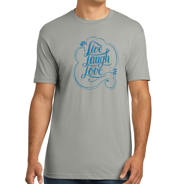 Live Love Laugh (Metallic) - Unisex Premium Cotton T-Shirt Thumbnail
