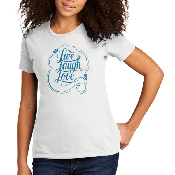 Live Love Laugh (Metallic) - Women's Premium Cotton T-Shirt Thumbnail