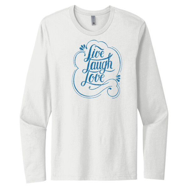 Live Love Laugh (Metallic) - Unisex Premium Cotton Long Sleeve T-Shirt Thumbnail