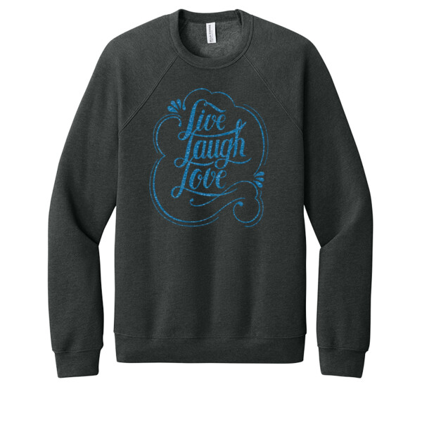 Live Love Laugh (Metallic) - Unisex Premium Fleece Crew Sweatshirt Thumbnail