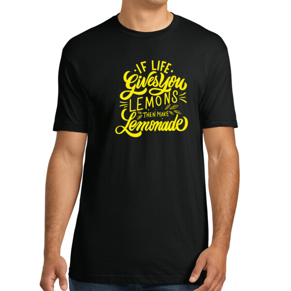 If Life Gives You Lemmons (Yellow) - Unisex Premium Cotton T-Shirt Thumbnail