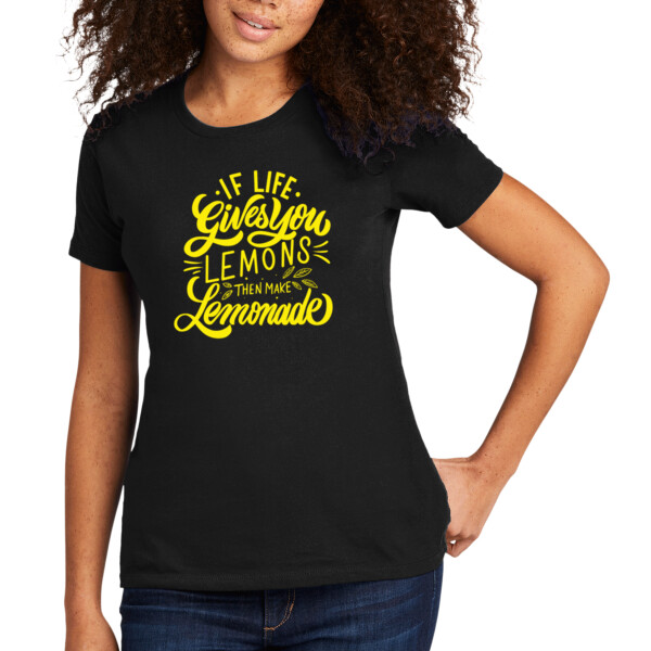 If Life Gives You Lemmons (Yellow) - Women's Premium Cotton T-Shirt Thumbnail