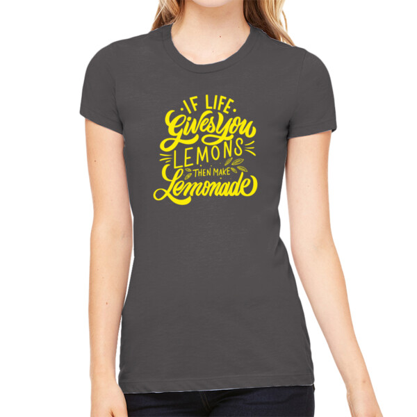 If Life Gives You Lemmons (Yellow) - Women's Premium Cotton Slim Fit T-SHirt Thumbnail