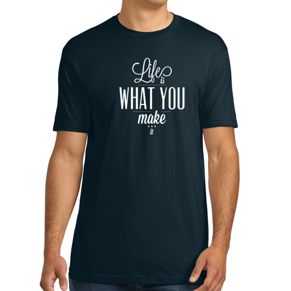 Life Is What You Make It (White) - Unisex Premium Cotton T-Shirt Thumbnail