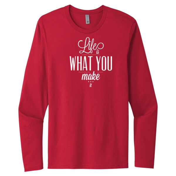 Life Is What You Make It (White) - Unisex Premium Cotton Long Sleeve T-Shirt Thumbnail