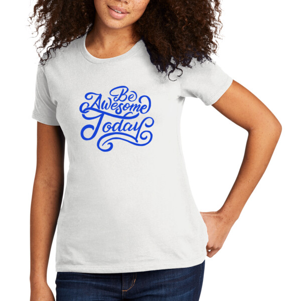Be Awesome Today (Royal) - Women's Premium Cotton T-Shirt Thumbnail