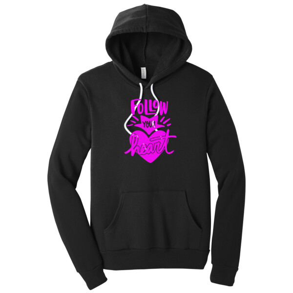 Follow Your Heart Passion (Pink) - Unisex Premium Fleece Pullover Hoodie Thumbnail
