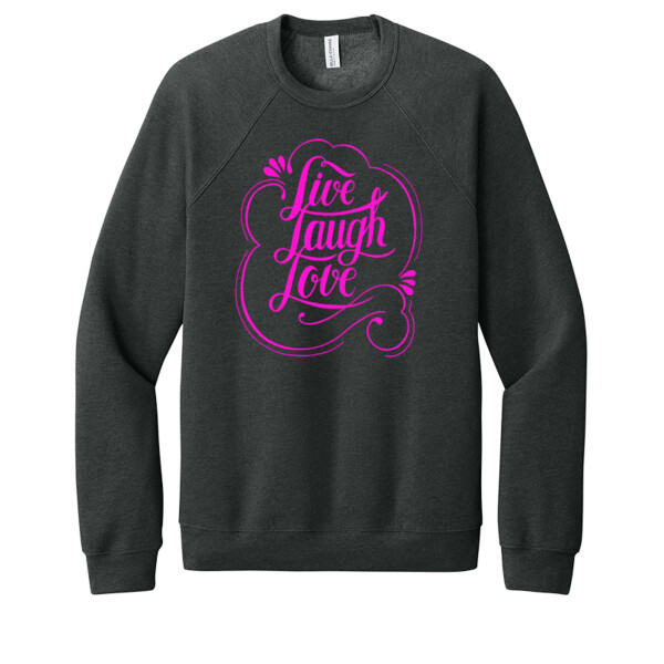 Live Love Laugh Passion (Pink) - Unisex Premium Fleece Crew Sweatshirt Thumbnail