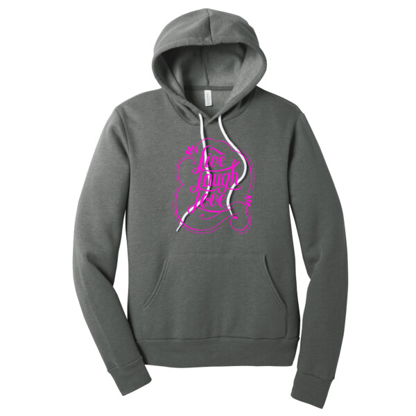 Live Love Laugh Passion (Pink) - Unisex Premium Fleece Pullover Hoodie Thumbnail