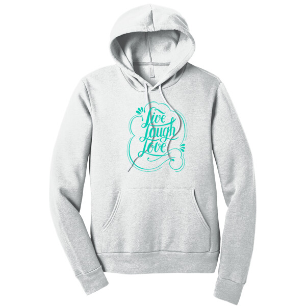 Live Love Laugh (Aqua) - Unisex Premium Fleece Pullover Hoodie Thumbnail