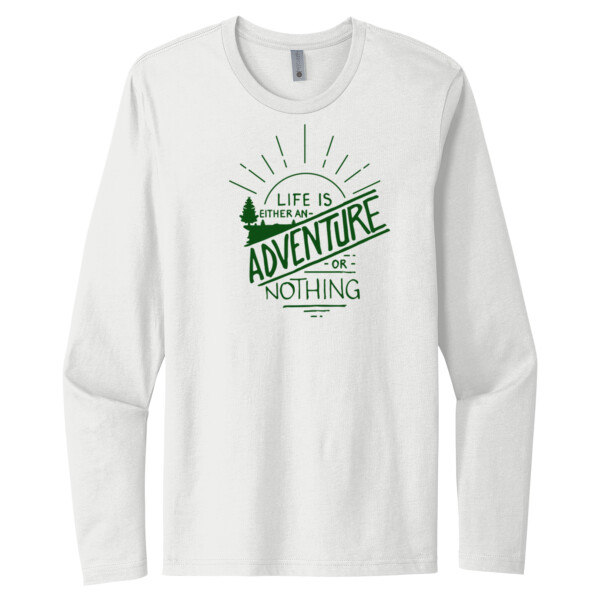 Life is an Adventure (Forest Green) - Unisex Premium Cotton Long Sleeve T-Shirt Thumbnail