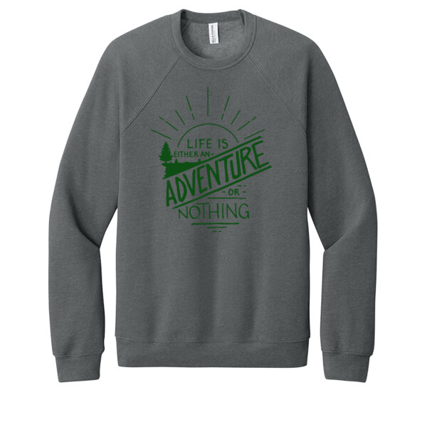 Life is an Adventure (Forest Green) - Unisex Premium Fleece Crew Sweatshirt Thumbnail