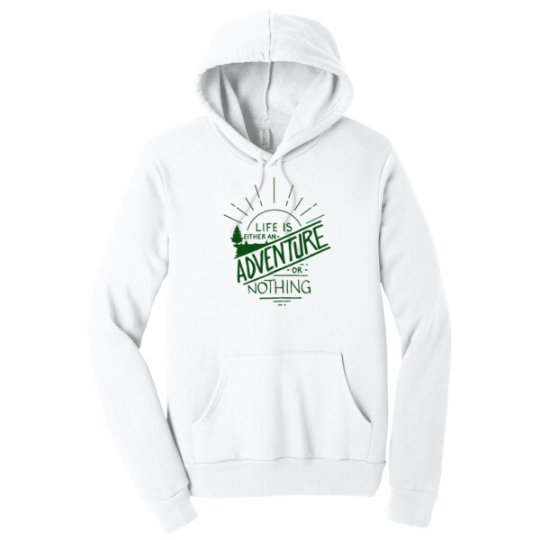 Life is an Adventure (Forest Green) - Unisex Premium Fleece Pullover Hoodie Thumbnail