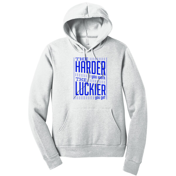 The Harder You Work The Luckier You Get (Royal) - Unisex Premium Fleece Pullover Hoodie Thumbnail