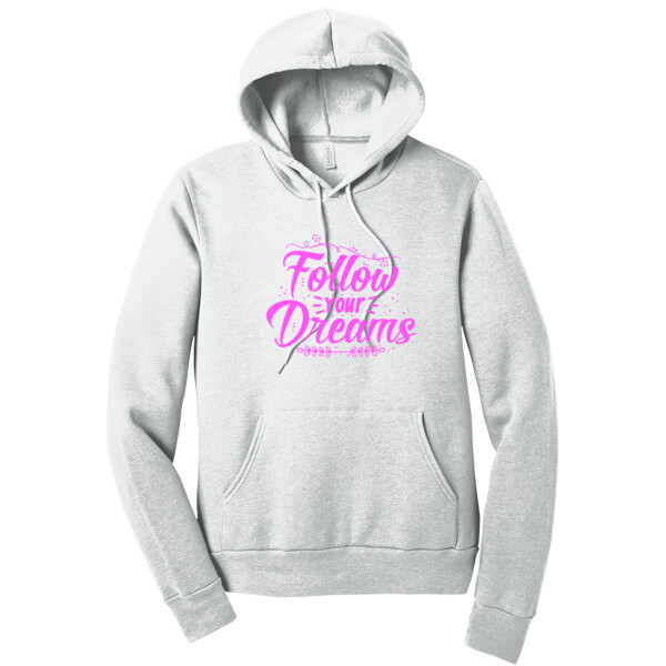 Follow Your Dreams (Pink) - Unisex Premium Fleece Pullover Hoodie Thumbnail