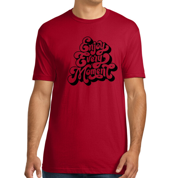 Enjoy Every Moment (Black) - Unisex Premium Cotton T-Shirt Thumbnail