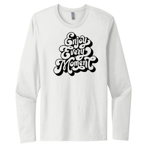 Enjoy Every Moment (Black) - Unisex Premium Cotton Long Sleeve T-Shirt Thumbnail