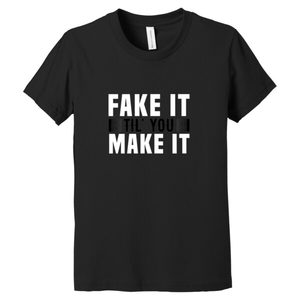 Fake It Make It (White) - Youth Premium Cotton T-Shirt Thumbnail