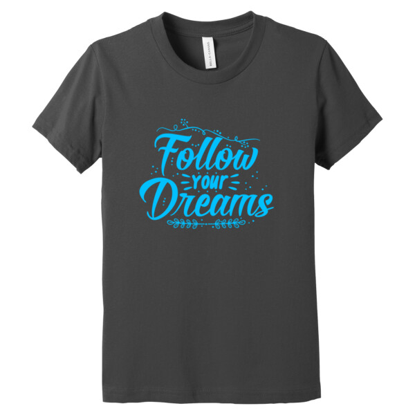 Follow Your Dreams (Blue) - Youth Premium Cotton T-Shirt Thumbnail