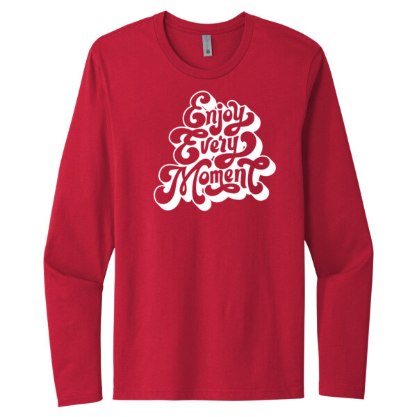 Enjoy Every Moment (White) - Unisex Premium Cotton Long Sleeve T-Shirt Thumbnail