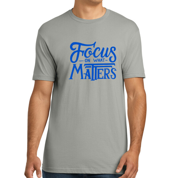 Focus on What Matters (Royal) - Unisex Premium Cotton T-Shirt Thumbnail