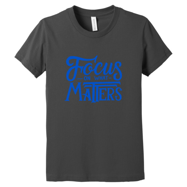 Focus on What Matters (Royal) - Youth Premium Cotton T-Shirt Thumbnail