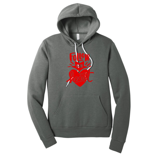 Follow Your Heart (Red) - Unisex Premium Fleece Pullover Hoodie Thumbnail