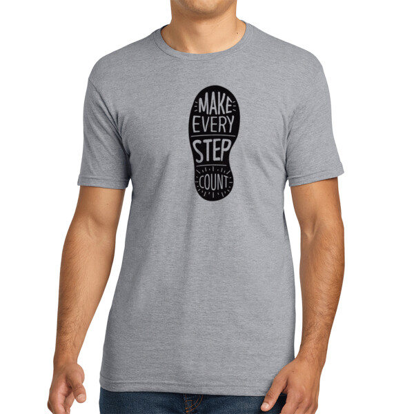Make Every Step Count (Black) - Unisex Premium Cotton T-Shirt Thumbnail