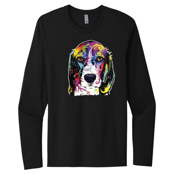 Neon Beagle  - Unisex Premium Cotton Long Sleeve T-Shirt Thumbnail