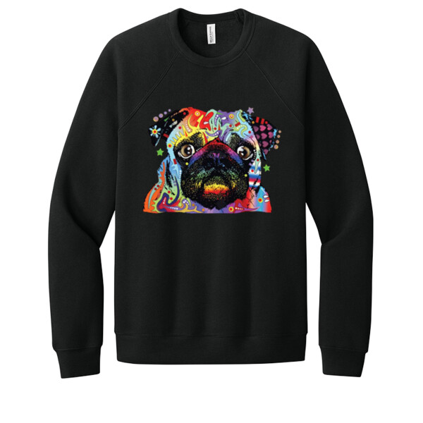 Neon Pug - Unisex Premium Fleece Crew Sweatshirt Thumbnail