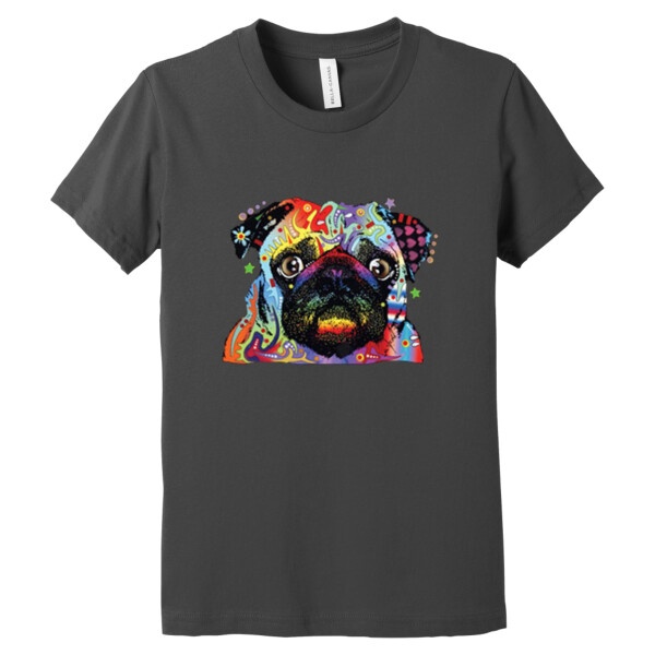 Neon Pug - Youth Premium Cotton T-Shirt Thumbnail