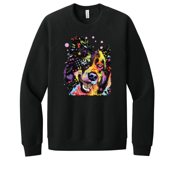 Neon Border Collie - Unisex Premium Fleece Crew Sweatshirt Thumbnail
