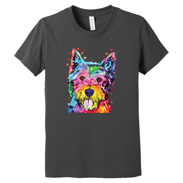 Neon Westie - Youth Premium Cotton T-Shirt Thumbnail