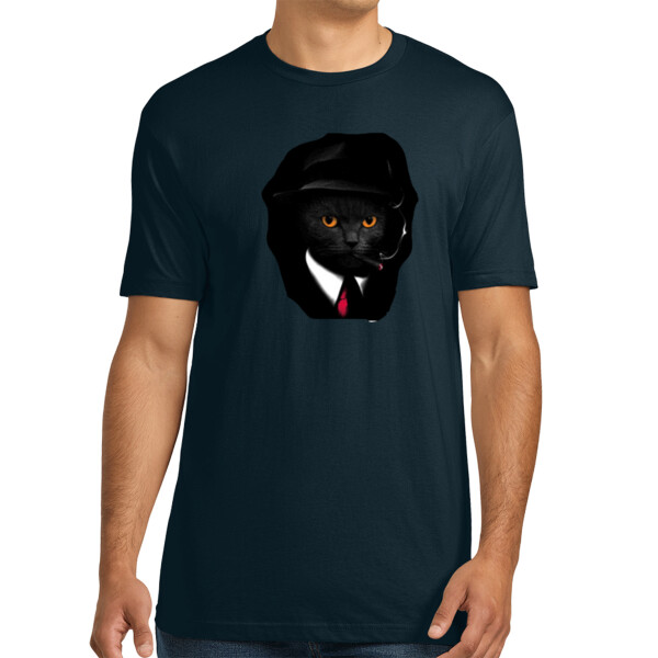 Cat Agent - Unisex Premium Cotton T-Shirt Thumbnail