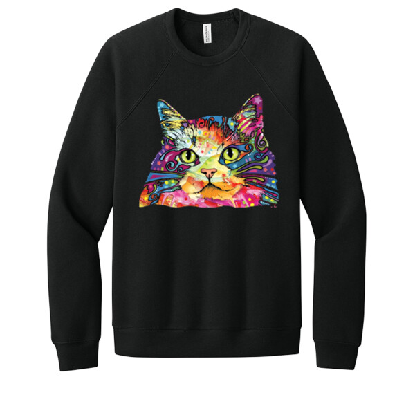 Neon Cat 2 - Unisex Premium Fleece Crew Sweatshirt Thumbnail
